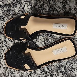 Steve Madden HADYN Black LEATHER Sandels